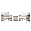 Caspian 3-Piece Outdoor Handwoven Rope Conversation Set