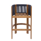 Matera Outdoor Wood & Rope Barstools, Set of 2