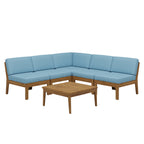 Grenada 5 Seater Acacia Wood Armless Sectional