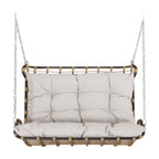 Arruda Outdoor Wicker Porch Swing with Cushions