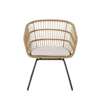 Outdoor Chair with Sled Legs and Curved Frame, Set of 2