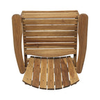 Outdoor Weather Resistant Acacia Wood Adirondack Dining Chairs, Set of 2