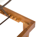 Outdoor Chaise Lounge with Acacia Wood Frame