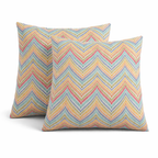 Summer Chevron 18x18 Waterproof & Fade-Resistant Outdoor Throw Pillows, Set of 2