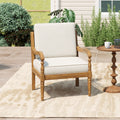 Islewood Acacia Wood Outdoor Patio Club Chair with Cushions
