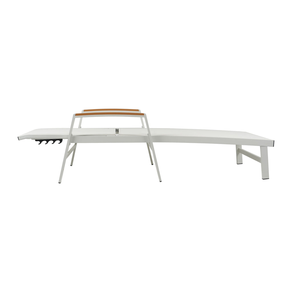 Wavellite Outdoor Chaise Lounges with Aluminum Frame and Mesh Seating
