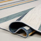Janus Classic Coastal Ticking Stripe Reversible Machine-Washable Indoor/Outdoor Runner Rug