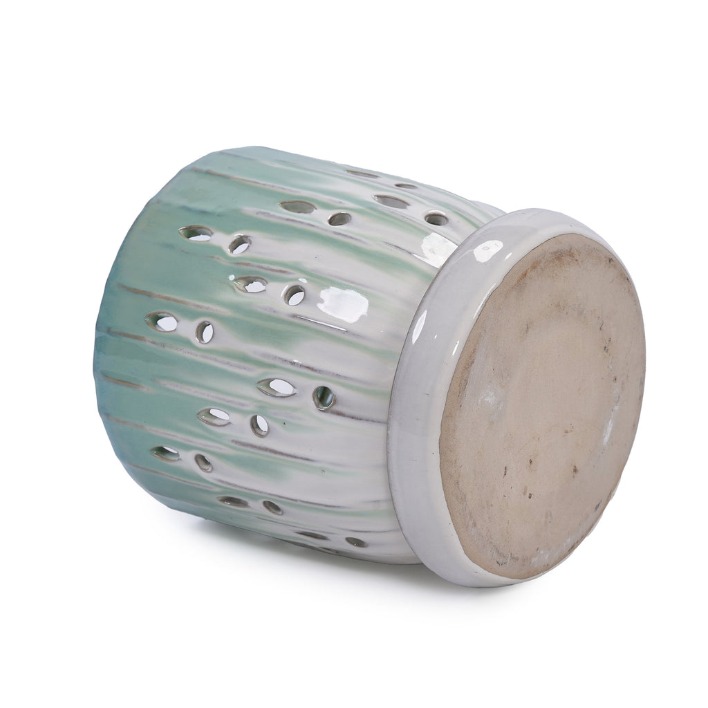 Aven Teal Handmade Ceramic Planter, Set of 2