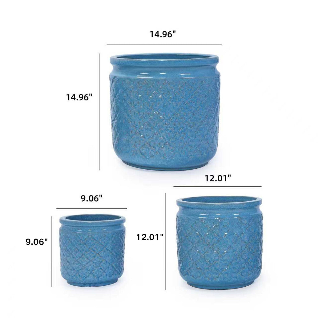 Rian Handmade Ceramic Flower Pot, Set of 3