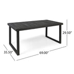 6-Seat Acacia Wood Outdoor Dining Set