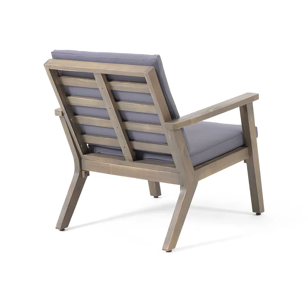 Brixton Outdoor Acacia Wood 4 Seater Chat Set with Cushions