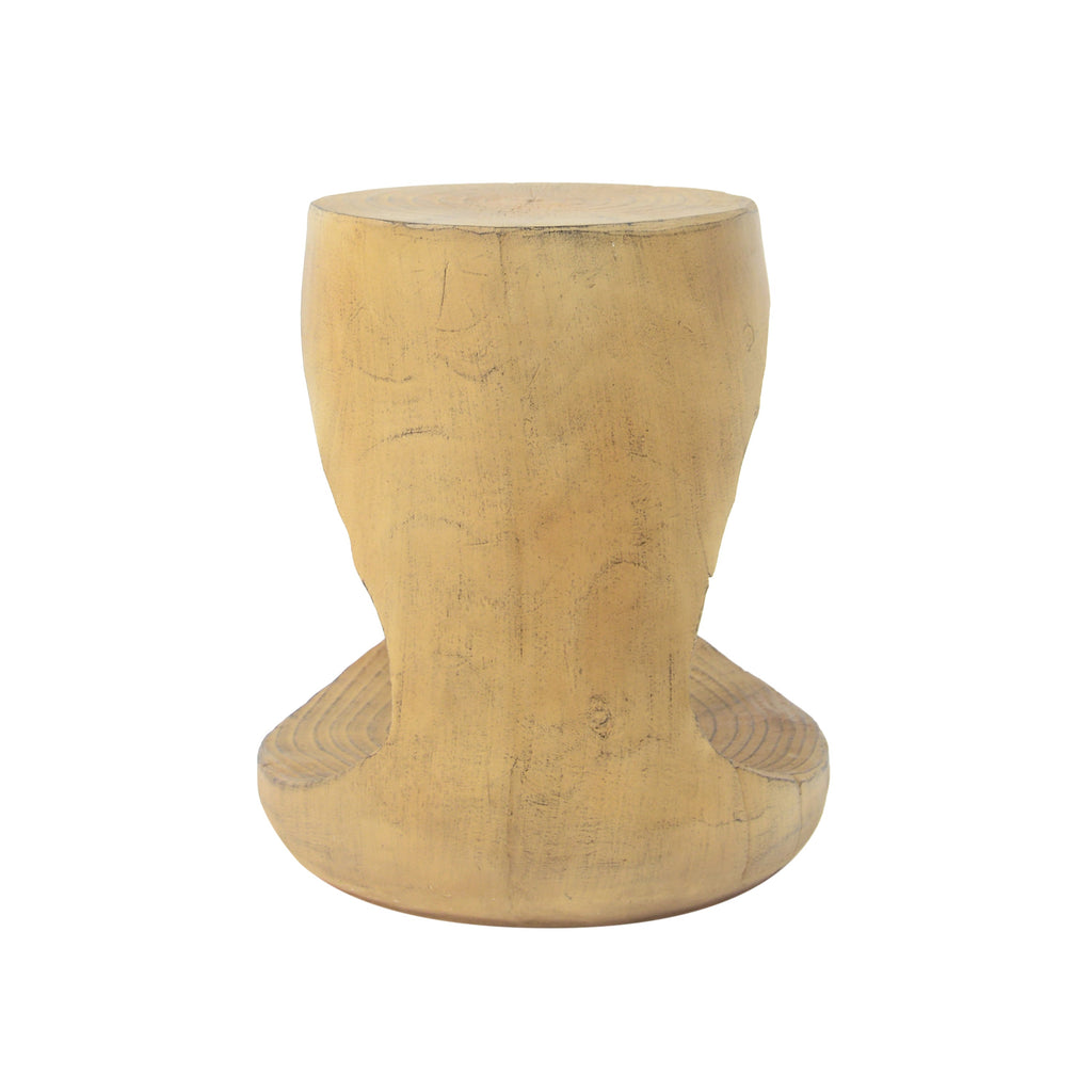 Outdoor Hollow Side Table with Wood-like Texture
