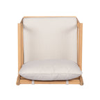 Indira Outdoor Acacia Wood Club Chair with Water-Resistant Cushion