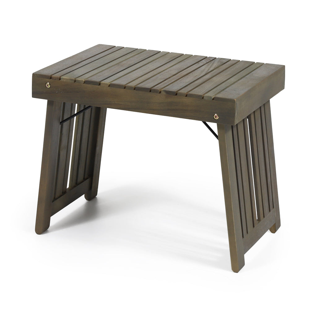 Kyoto Outdoor Foldable Side Table with Slat Design