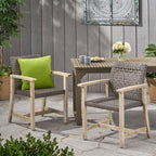 Hampton Outdoor Rattan Dining Chairs, Set of 2