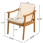 Avenue Acacia Wood Outdoor Dining Chairs, Set of 2