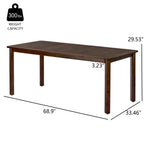 Miles Acacia Outdoor Dining Table, 68.9"