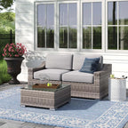Laguna Sol Fully Assembled 2-Person Wicker Seating Set with Cushions