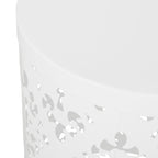 Spherical Outdoor Cylindrical End Table with Iron Cut Design