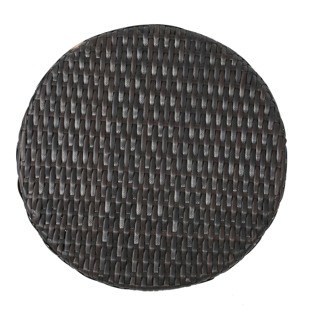 Slim Hourglass Rattan Outdoor Side Table
