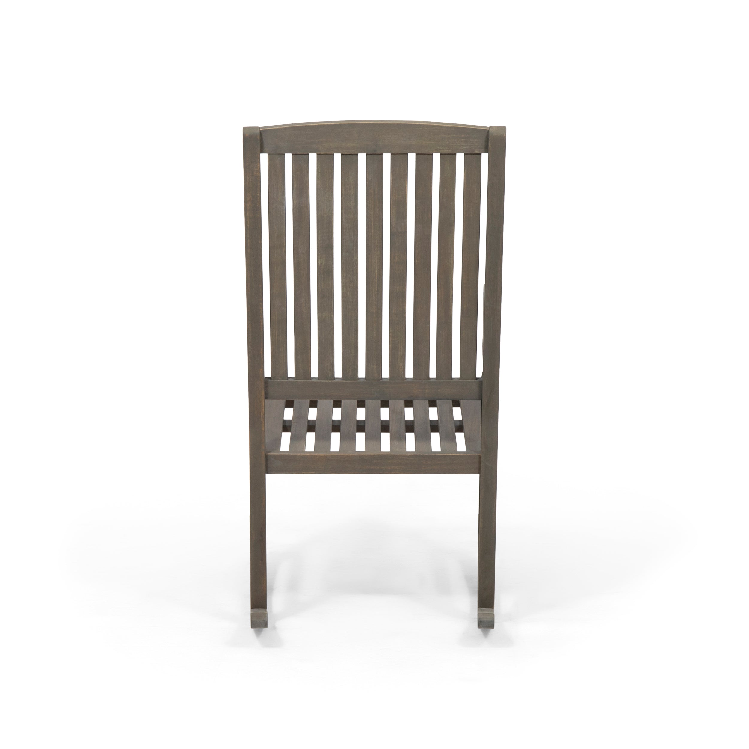 Muse Outdoor Acacia Rocking Chair with Slat Design