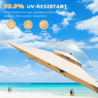 9' Aluminum Cantilever Tilt Patio Umbrella with Center Pole, Base Not Included
