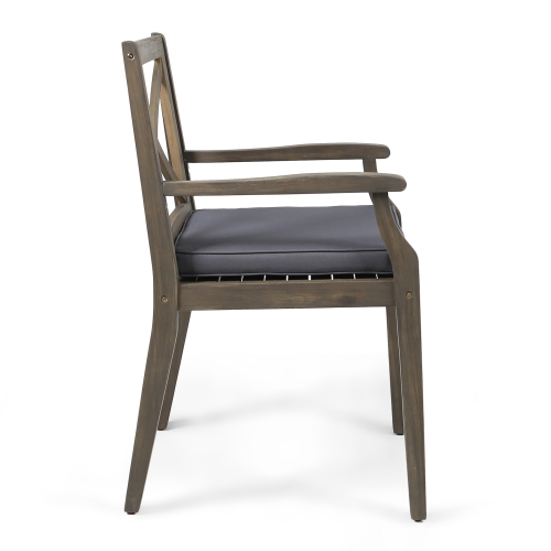 Perla Outdoor Dining Chairs with Cushions, Set of 2