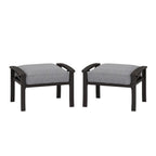 Marisol All-Weather 26" Metal Ottomans, Set of 2