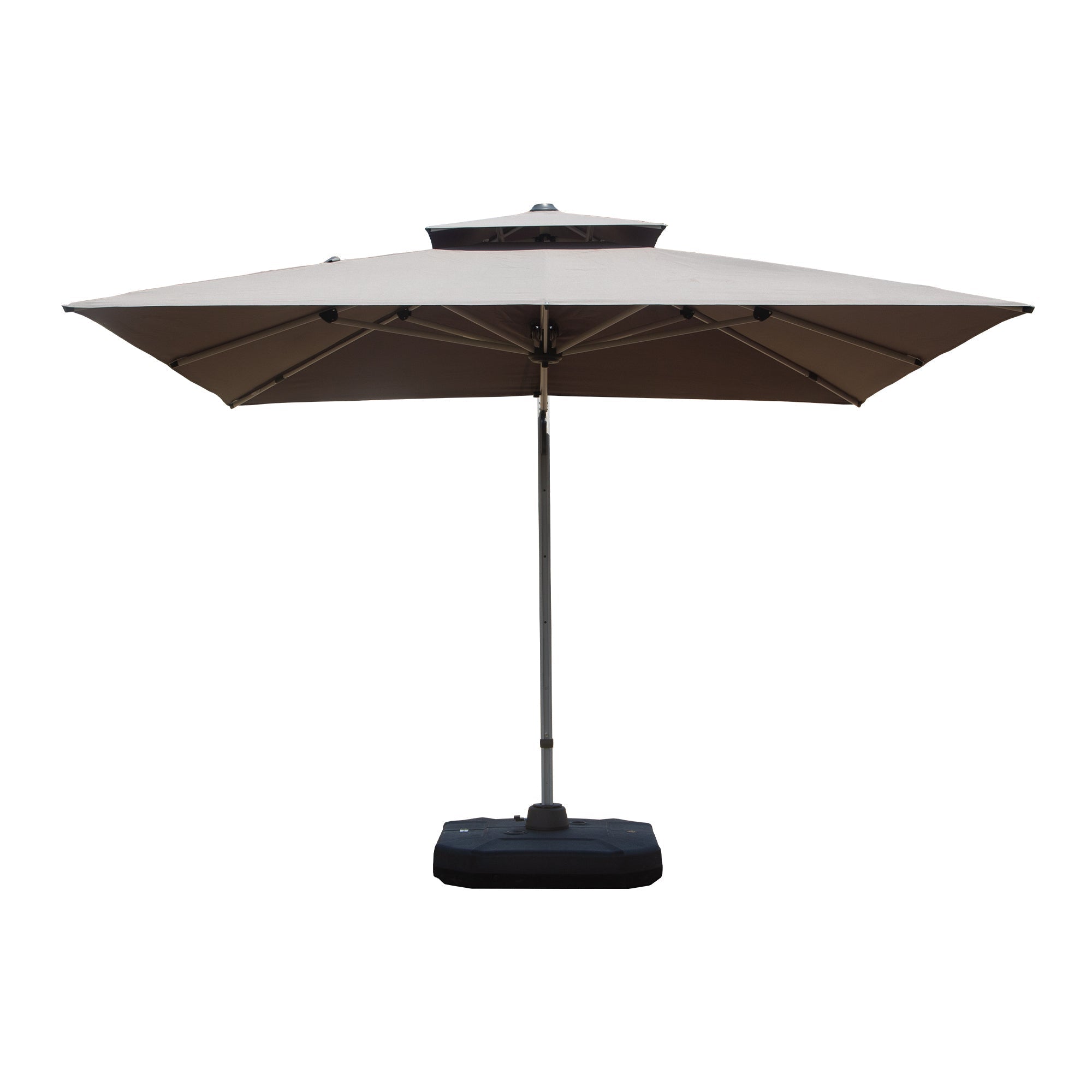 10'X10' Square Cantilever Umbrella with Center Pole, Base Not Included