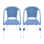 French Bistro Wicker Outdoor Dining Chair, Set of 2