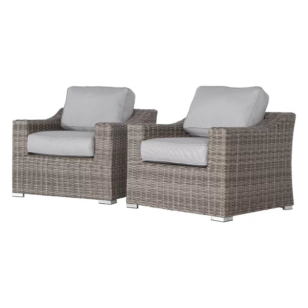 Laguna Sol All-Weather Wicker Outdoor Accent Chairs, Set of 2