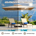 9'x 11' Rectangle Cantilever Umbrella with Center Pole, Base Not Included