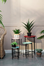 Multicolor Nesting Plant Stands, Set of 4