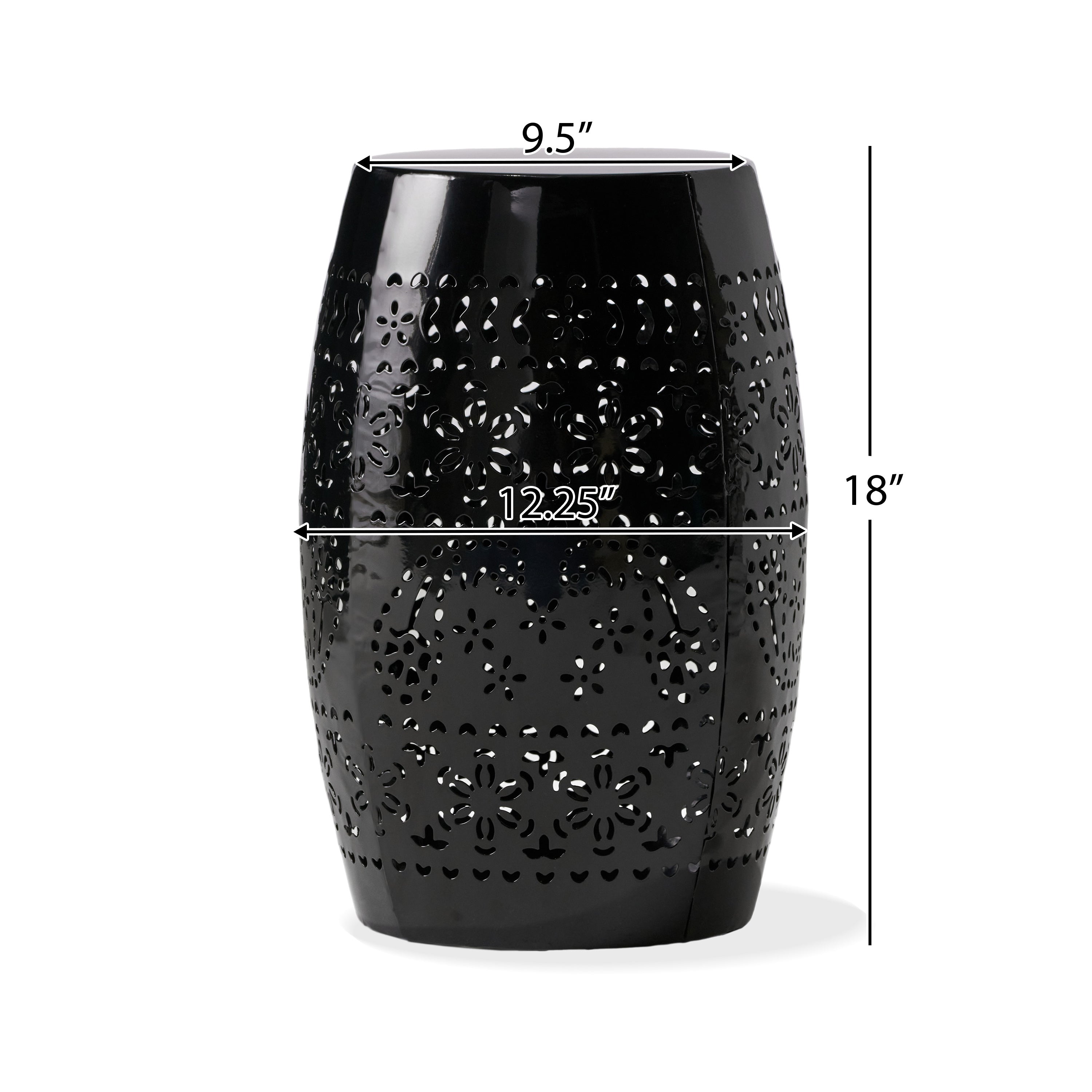 Ruby Outdoor Metal Lace Cutout Accent Table