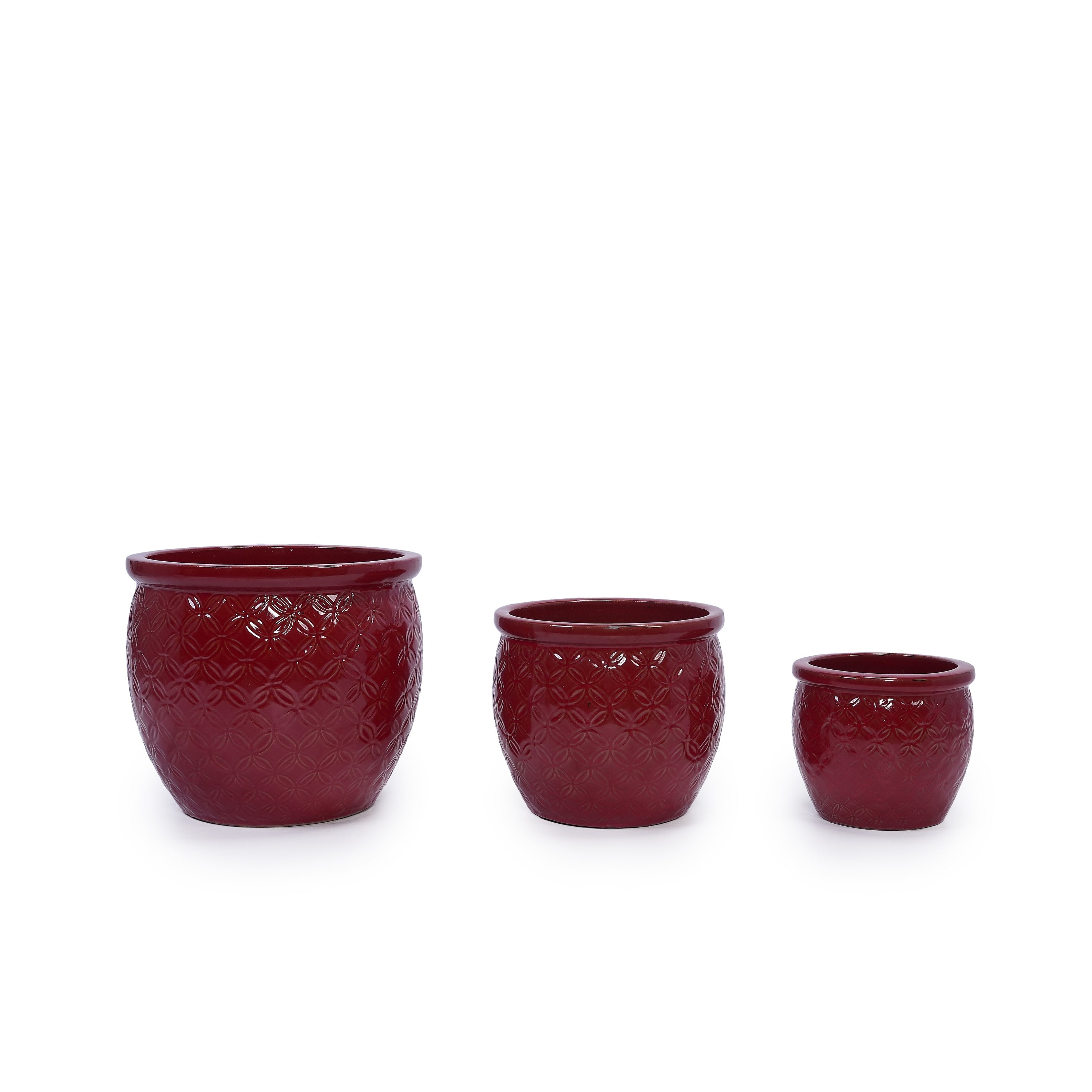 Sonora Handmade Ceramic Flower Pot, Set of 3