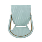 Callisto 29.5" Outdoor Rattan and Aluminum Bar Stool with Curved Back and Footrest