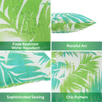 Tropical Palm Outdoor Square Pillows, Set of 2