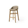 Beeson Outdoor Wicker and Acacia Wood Barstools, Set of 2