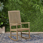 Muse Outdoor Acacia Rocking Chair with Slat Design