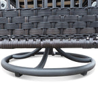 3 Piece Outdoor Wicker Rocker Swivel Conversation Set