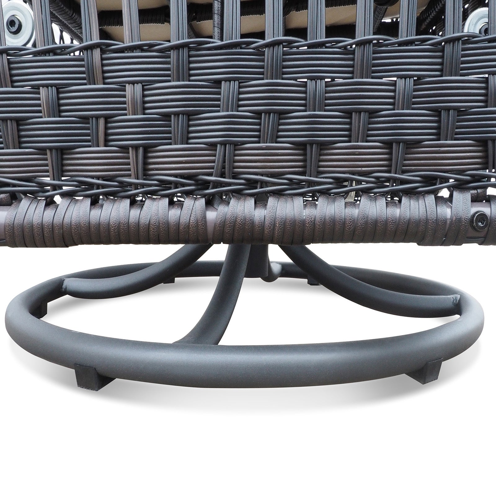 3 Piece Outdoor Wicker Rocker Swivel Conversation Set