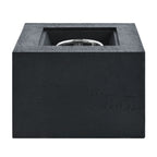 Outdoor Square Fire Pit with Steel Burner, Lava Rocks and Cover