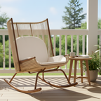 High Square Back Modern Outdoor Rocking Chair