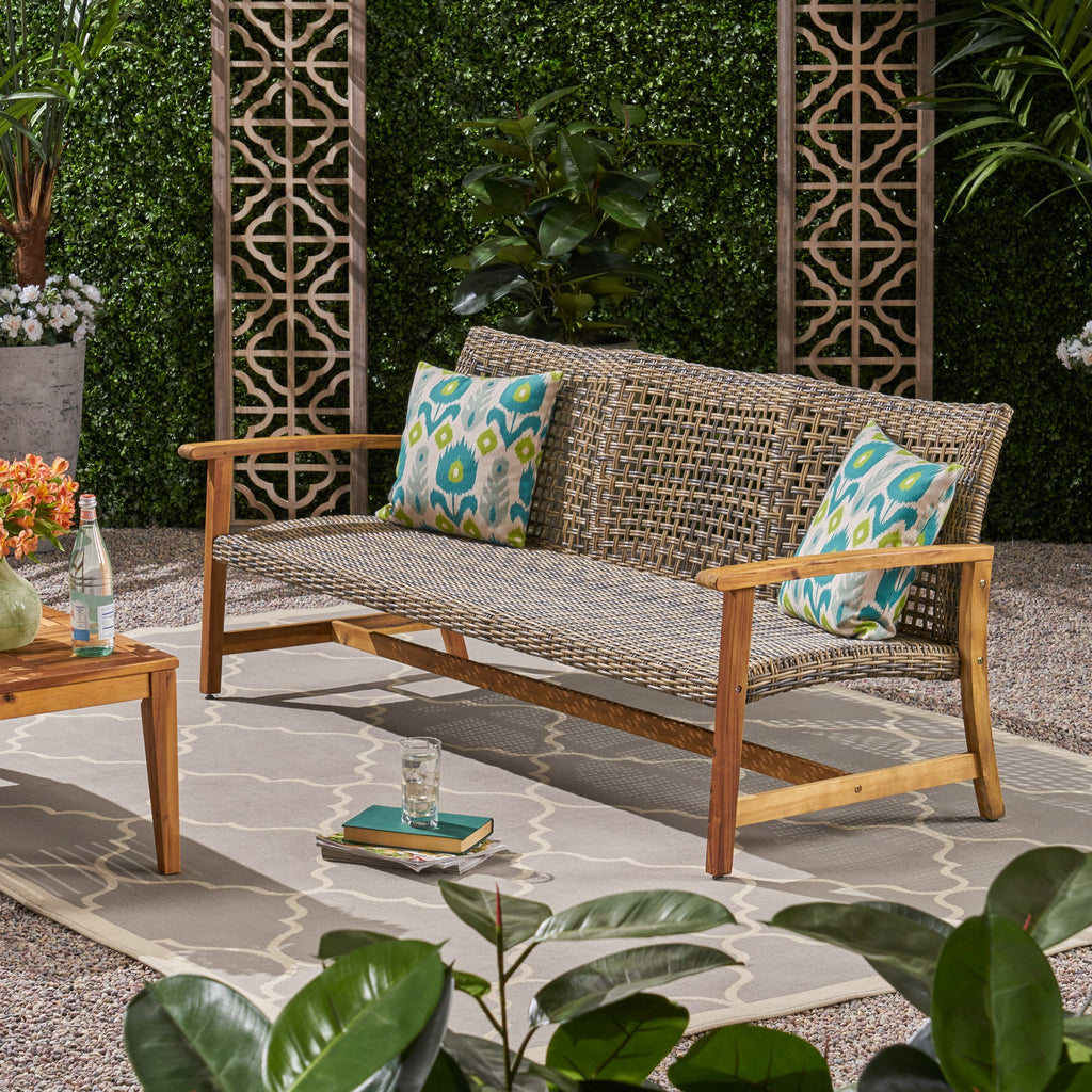 Hampton Outdoor Rattan 3 Seater Sofa