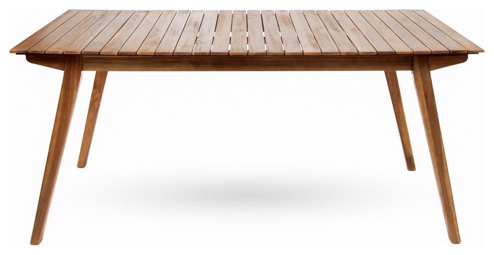 6-Seat Acacia Wood Outdoor Dining Set
