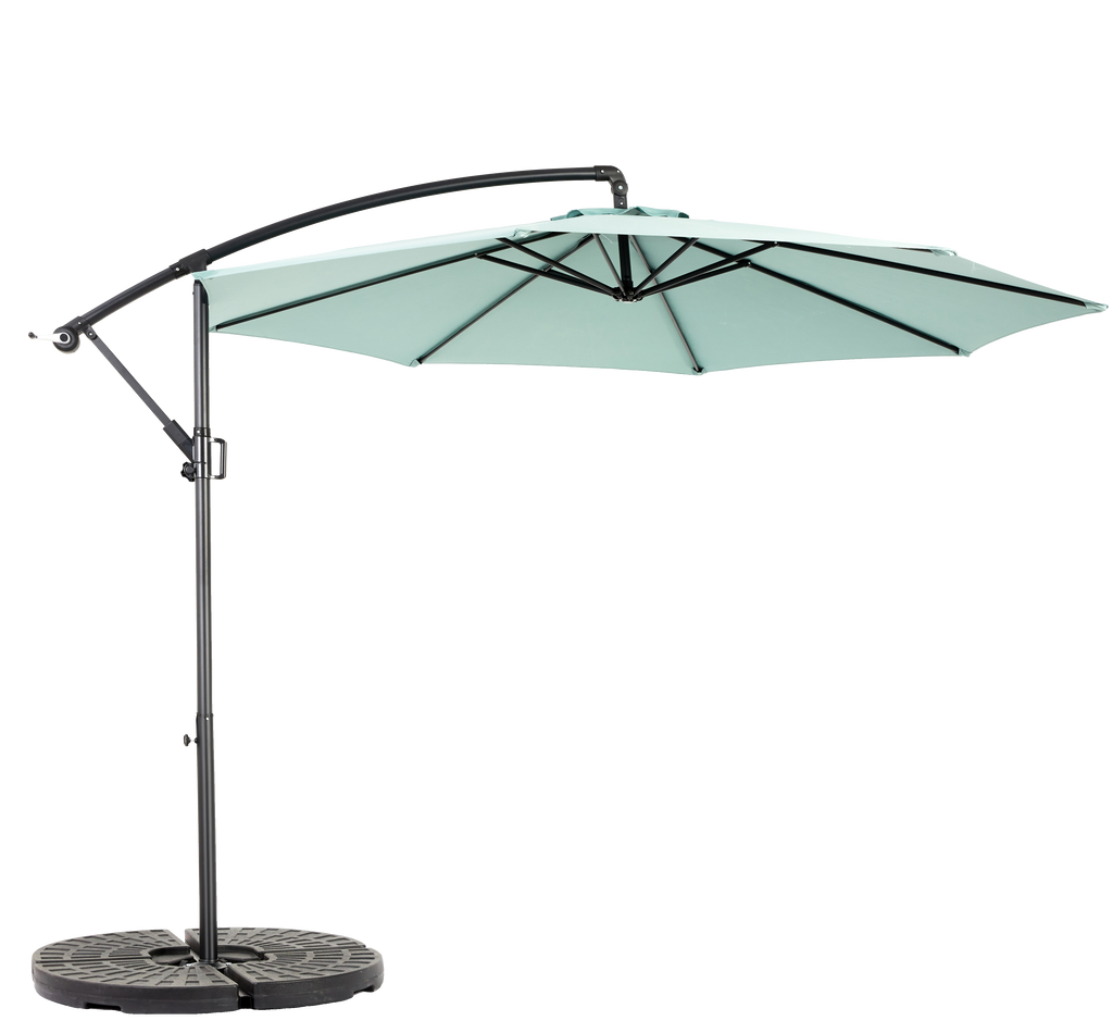 10' Offset Hanging Market Patio Umbrella w/Easy Tilt Adjustment, Base Not Included