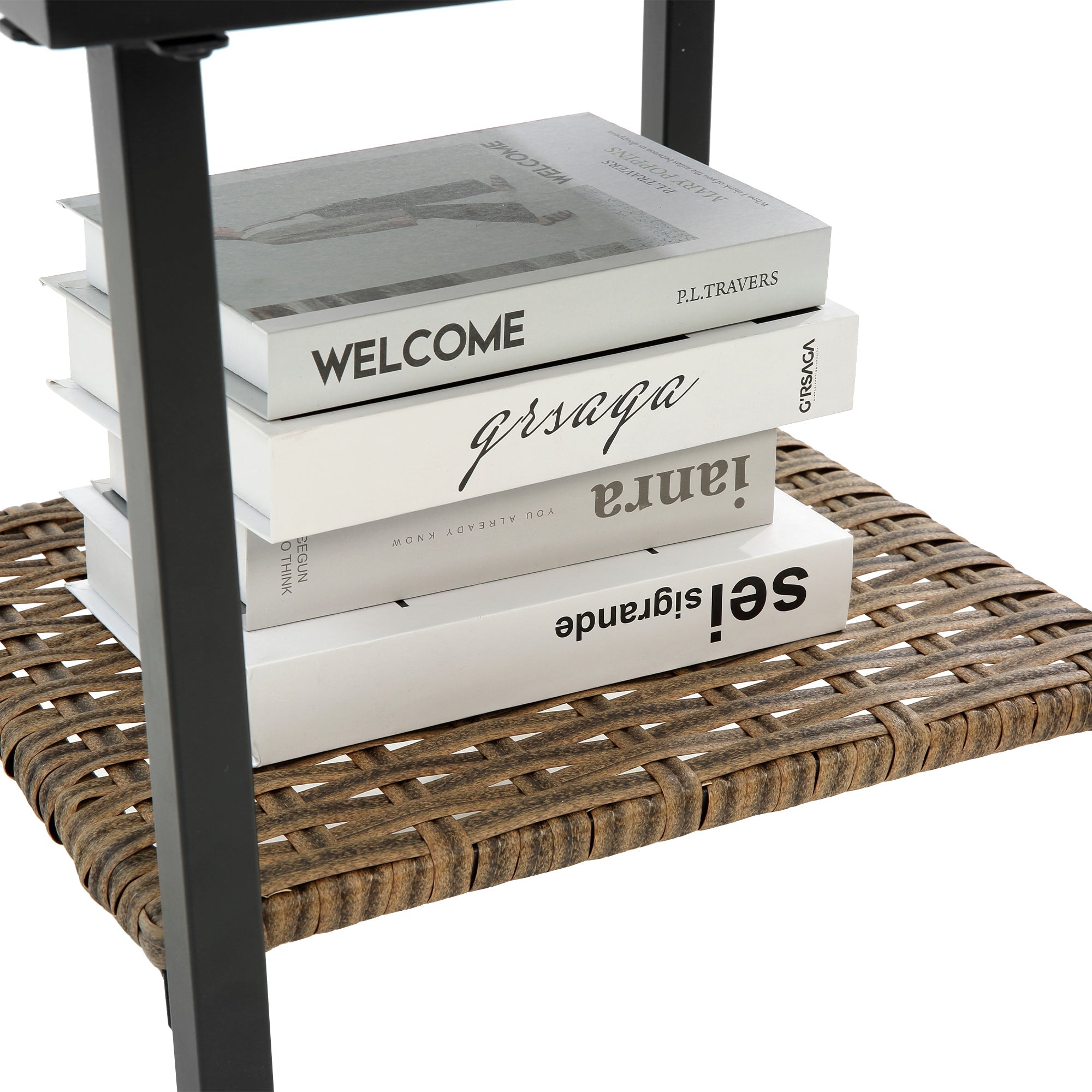 Ilmenite 3-Piece Patio Set with 2 Rocking Chairs and Bottom Shelf Table