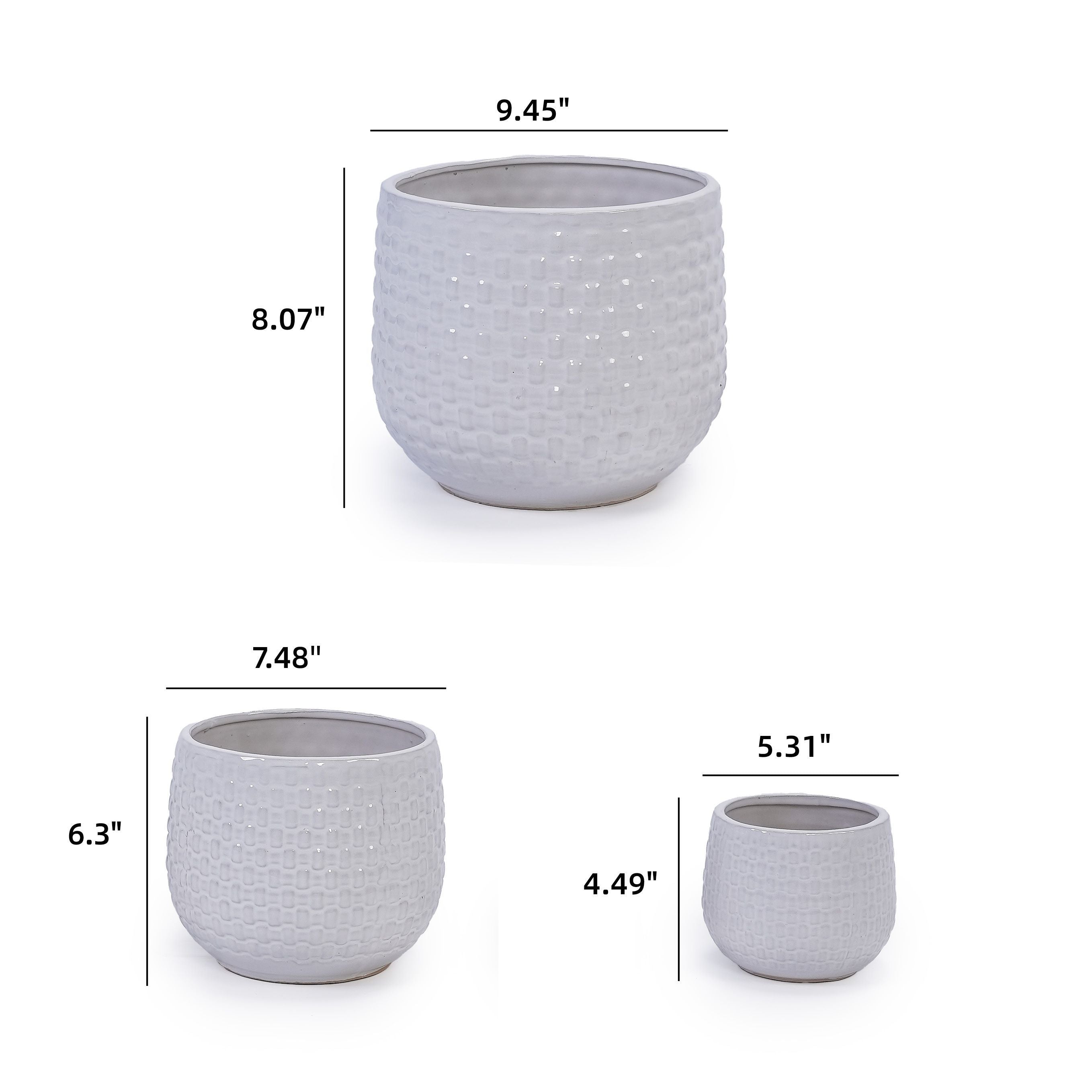 Bex Handmade Ceramic Planter, Set of 3