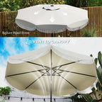 Allegra Scalloped Fringe Vented Patio Umbrella