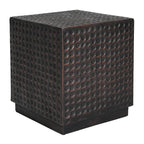 Antique Copper Cube Outdoor Side Table